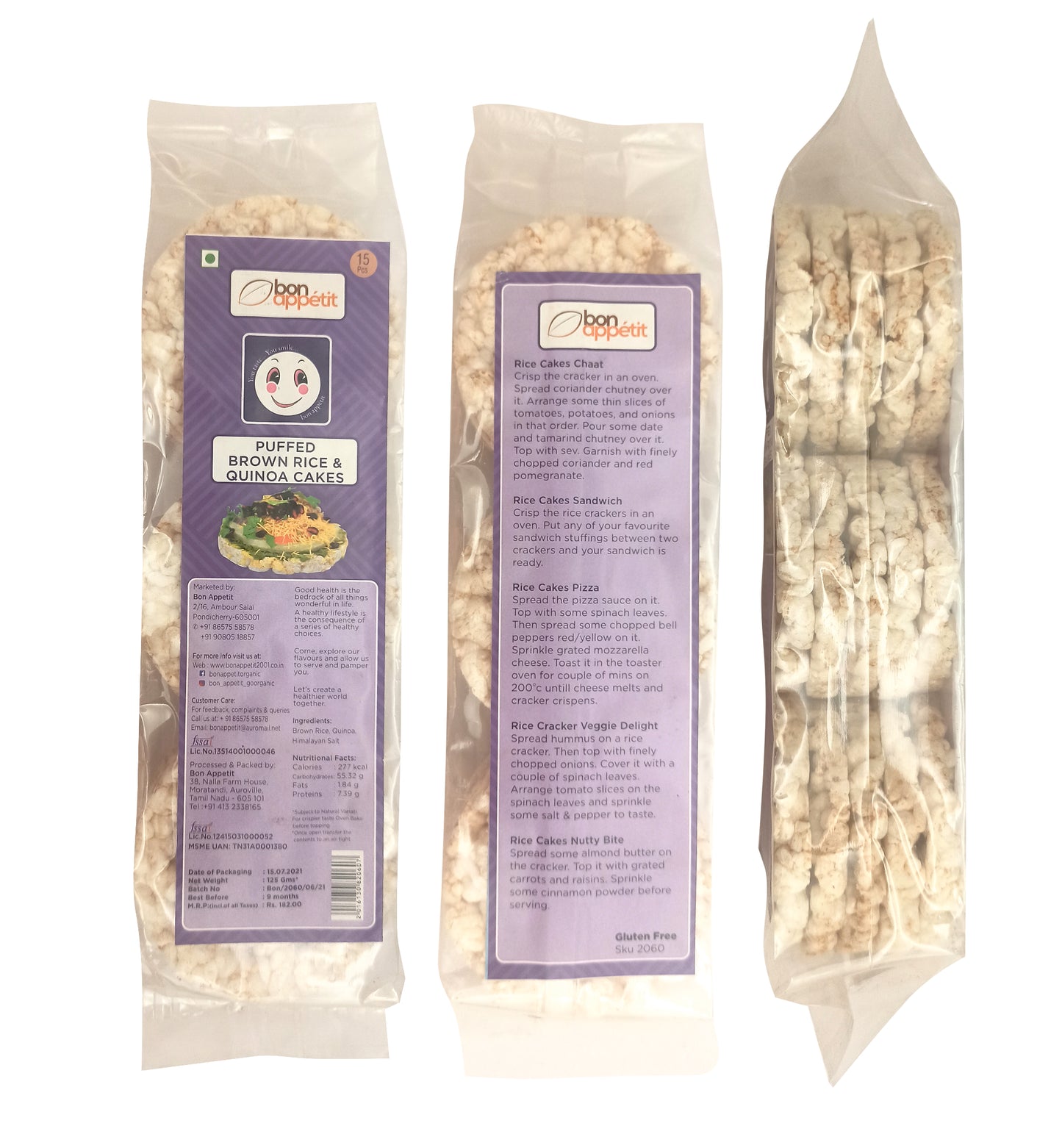 Organic Puffed Brown Rice Cakes 125 GM
