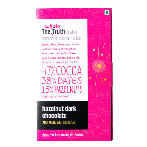 Dark Chocolate 55% With Hazelnut 80 GM