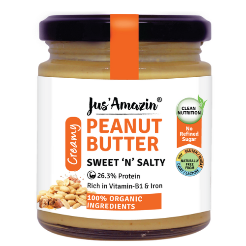 Creamy Organic Peanut Butter Sweet And Salty 200 GM
