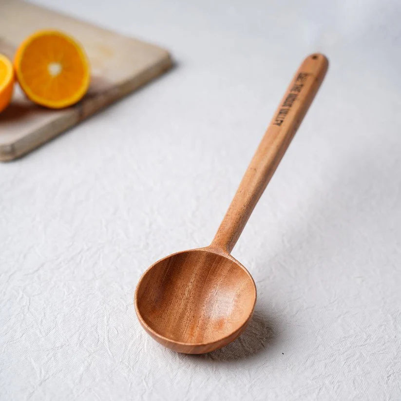 Neem Wood Cooking Spoon Stir Oval 30Cm Handma 1 Pcs
