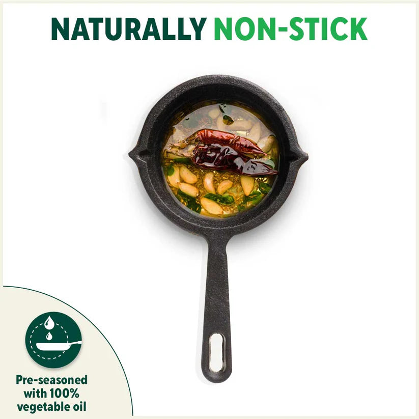 Cast Iron Tadka Pan 1 Pcs