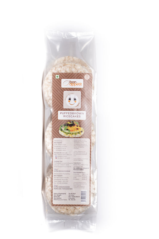 Organic Puffed Brown Rice & Ragi Cakes 125 GM