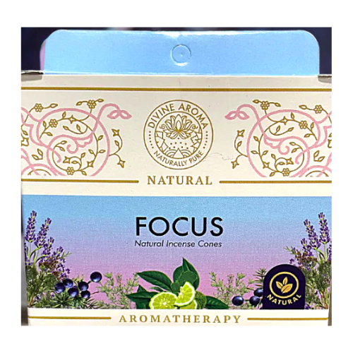 Focus Natural Incense Cones Charcoal Free 1 PACK