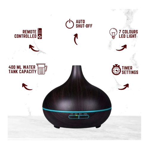 Aroma Diffuserhumidifier Funnel Type Ultrason 500 ML