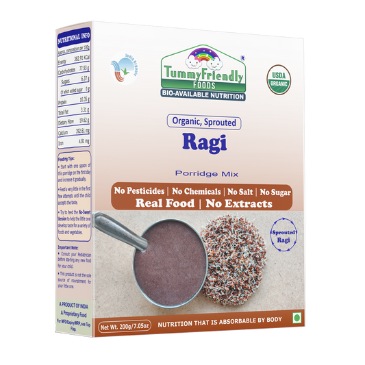 Organic Sprouted Ragi Moong Dal Porridge Mix 200 GM