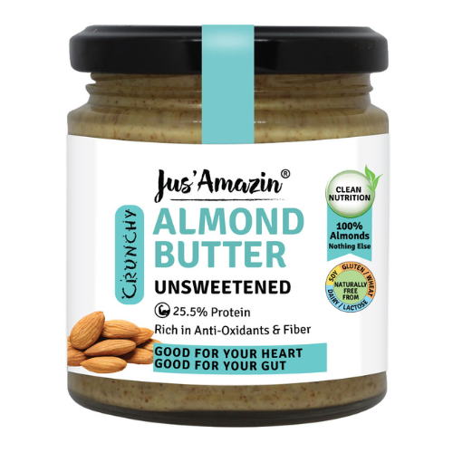 Crunchy Almond Butter Unsweetened 200 GM