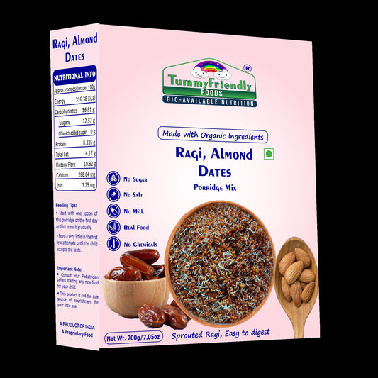 Sprouted Ragi Almond Dates Porridge Mix 200 GM