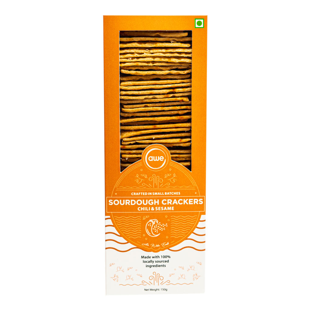 Sourdough Crackers Chilli Seasme 150 GM