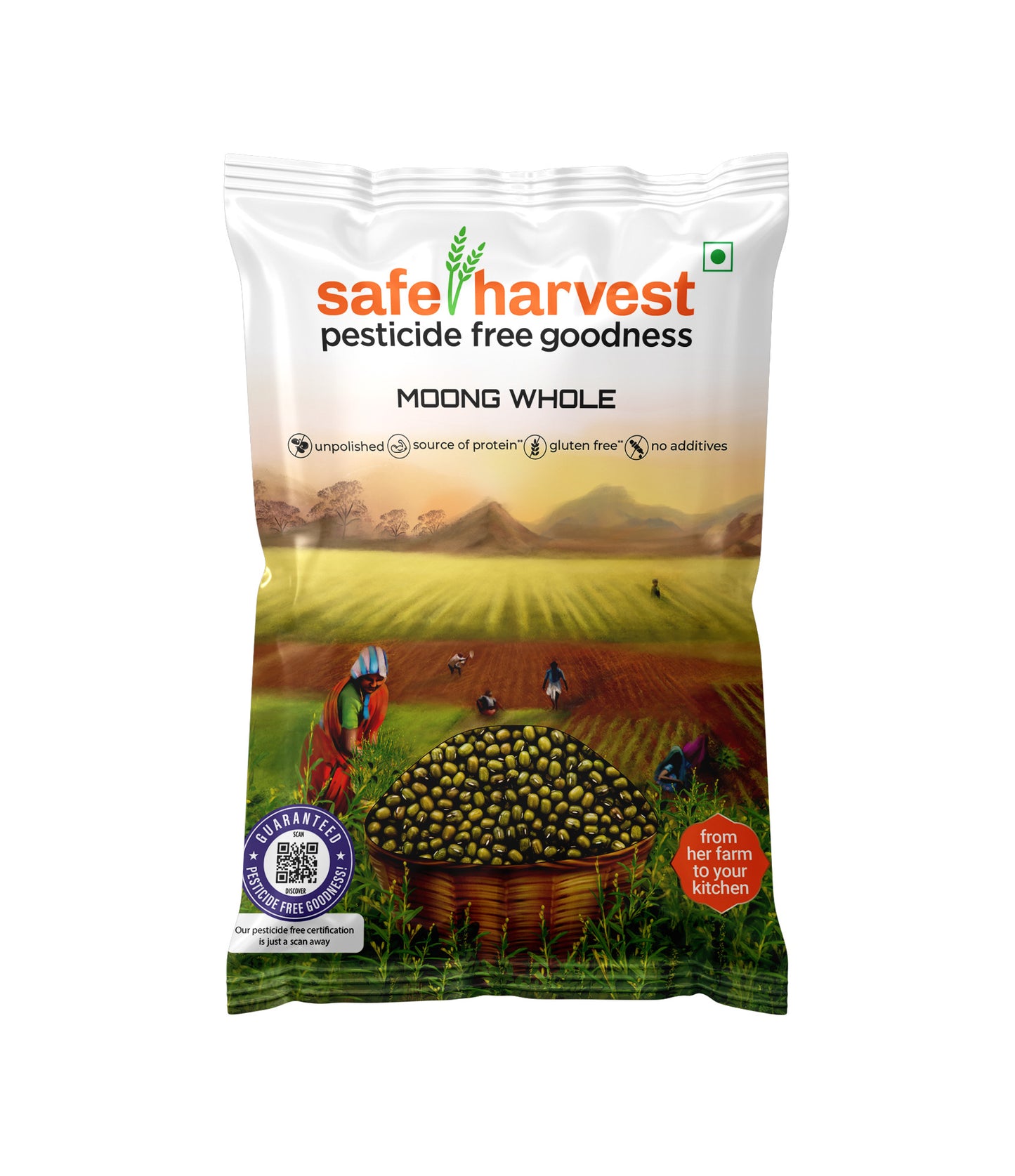 Pesticide Free Moong Whole 1 KG