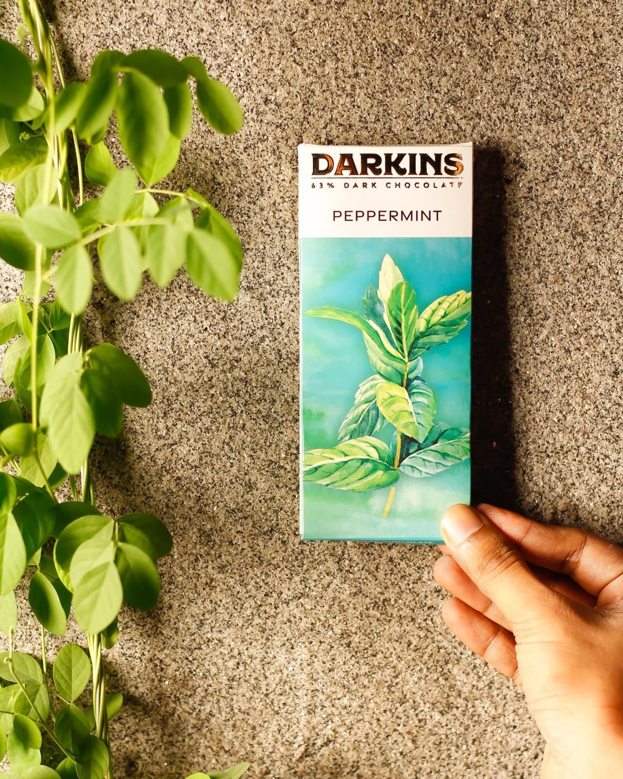 63% Artisanal Dark Chocolate With Peppermint 50 GM