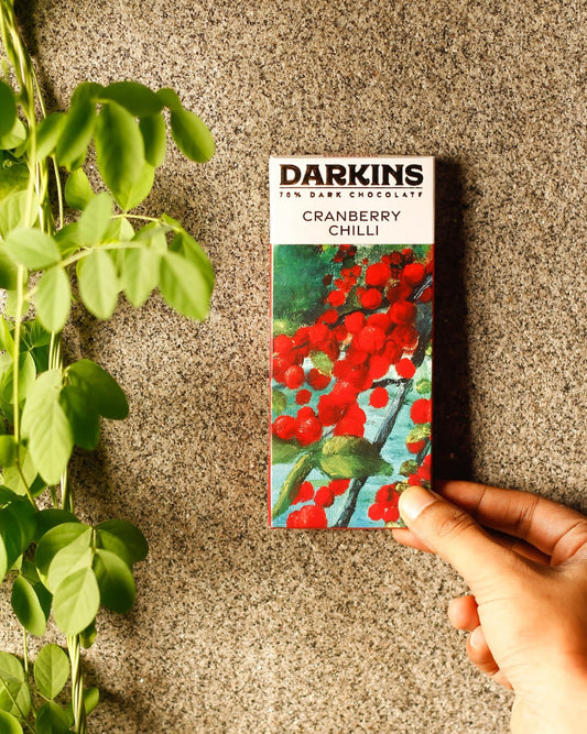 70% Artisanal Dark Chocolate With Cranberry & 50 GM