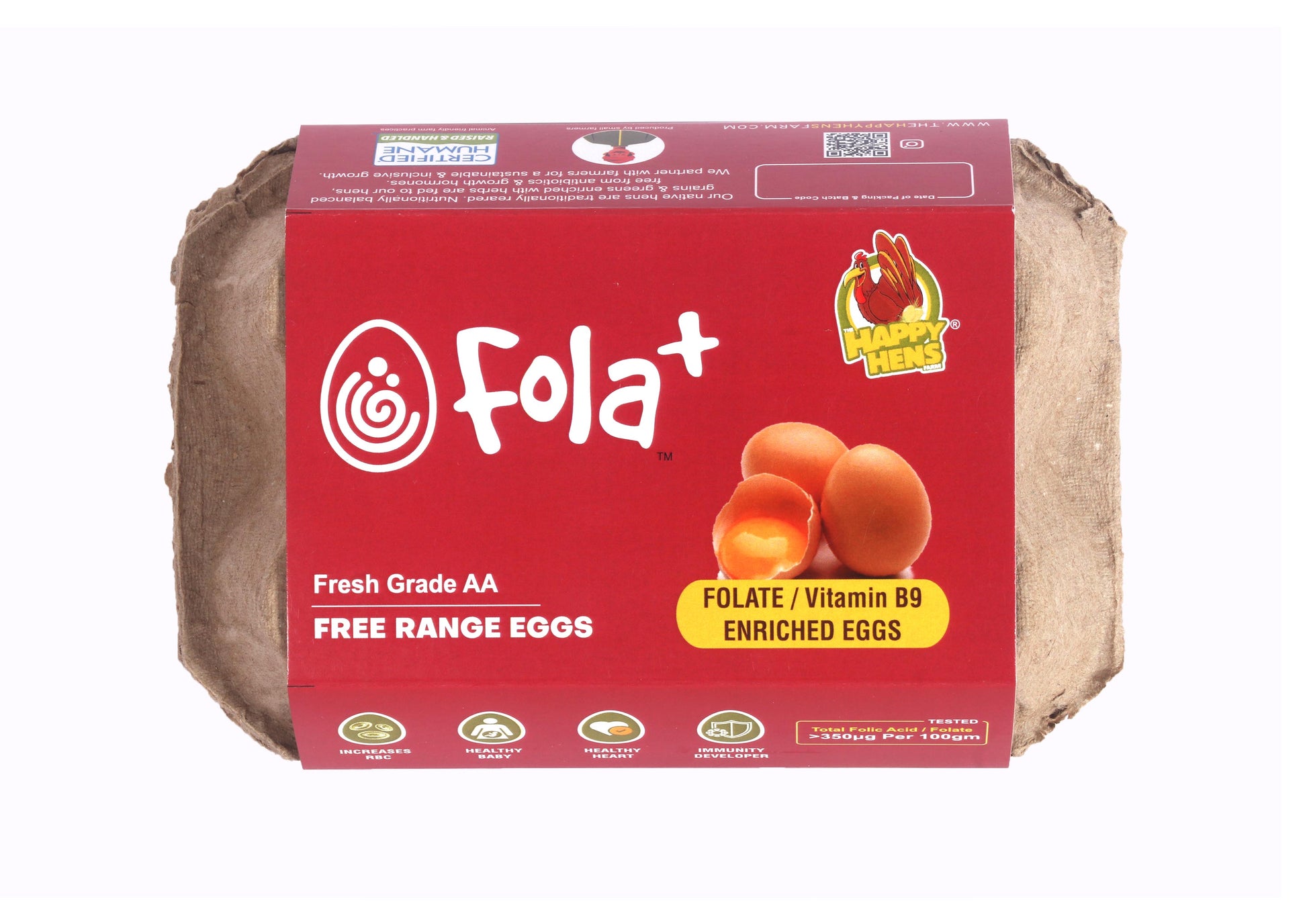 Fola Plus Free Range Eggs 6 Pcs