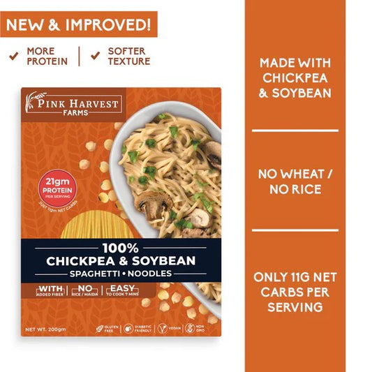 100% Chickpea & Soyabean Spaghetti Noodles 200 GM