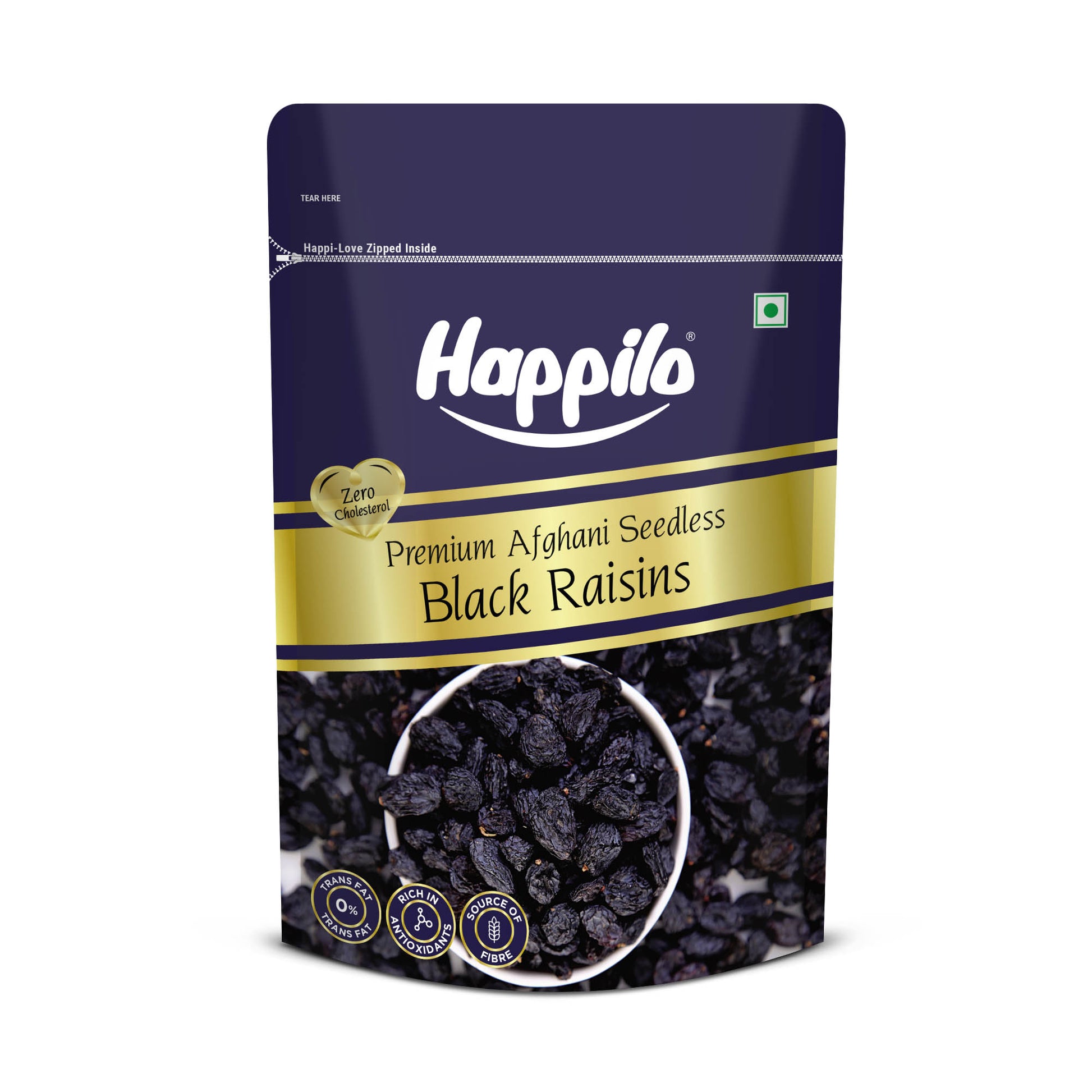 Premium Afghani Seedless Black Raisins Pouch 250 g