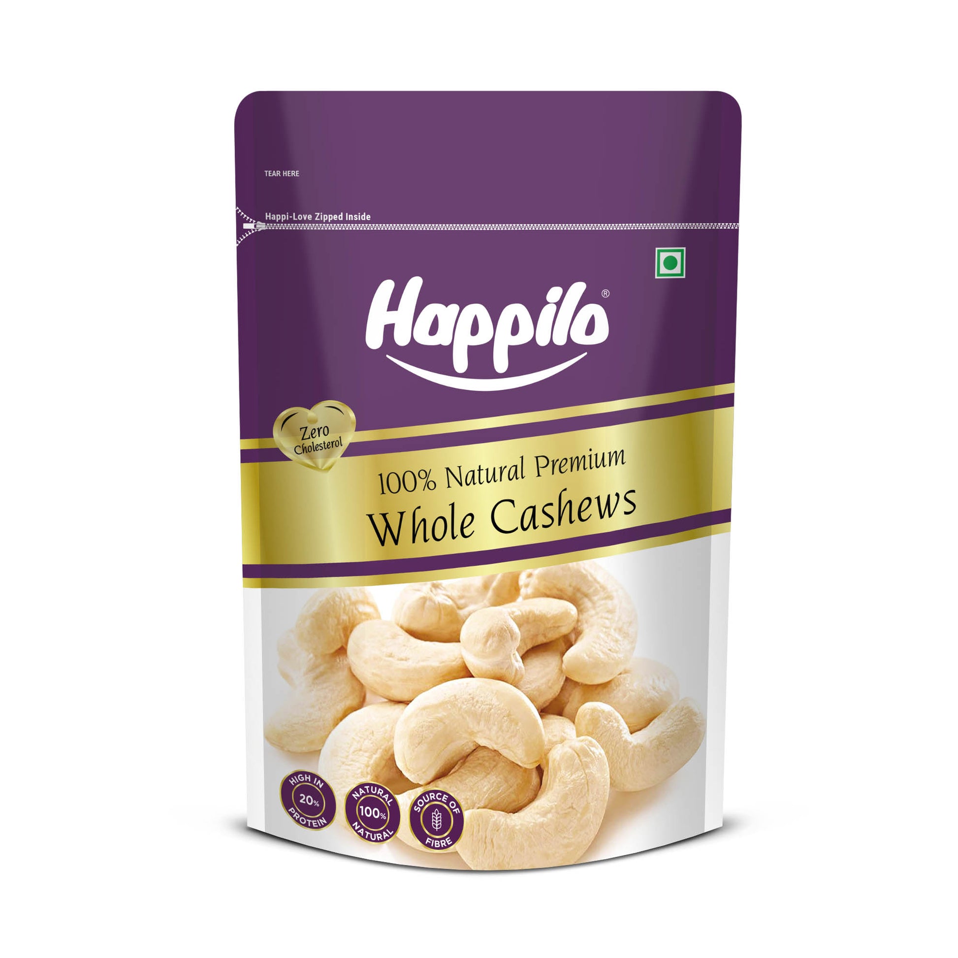 Premium Natural Whole Cashews 200 g