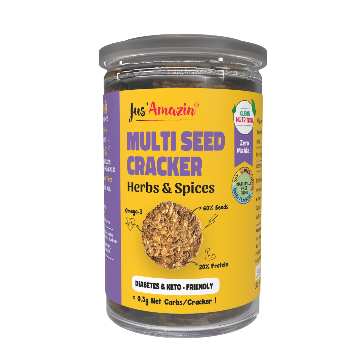 Multi Seed Crackerm Pouch 120 g