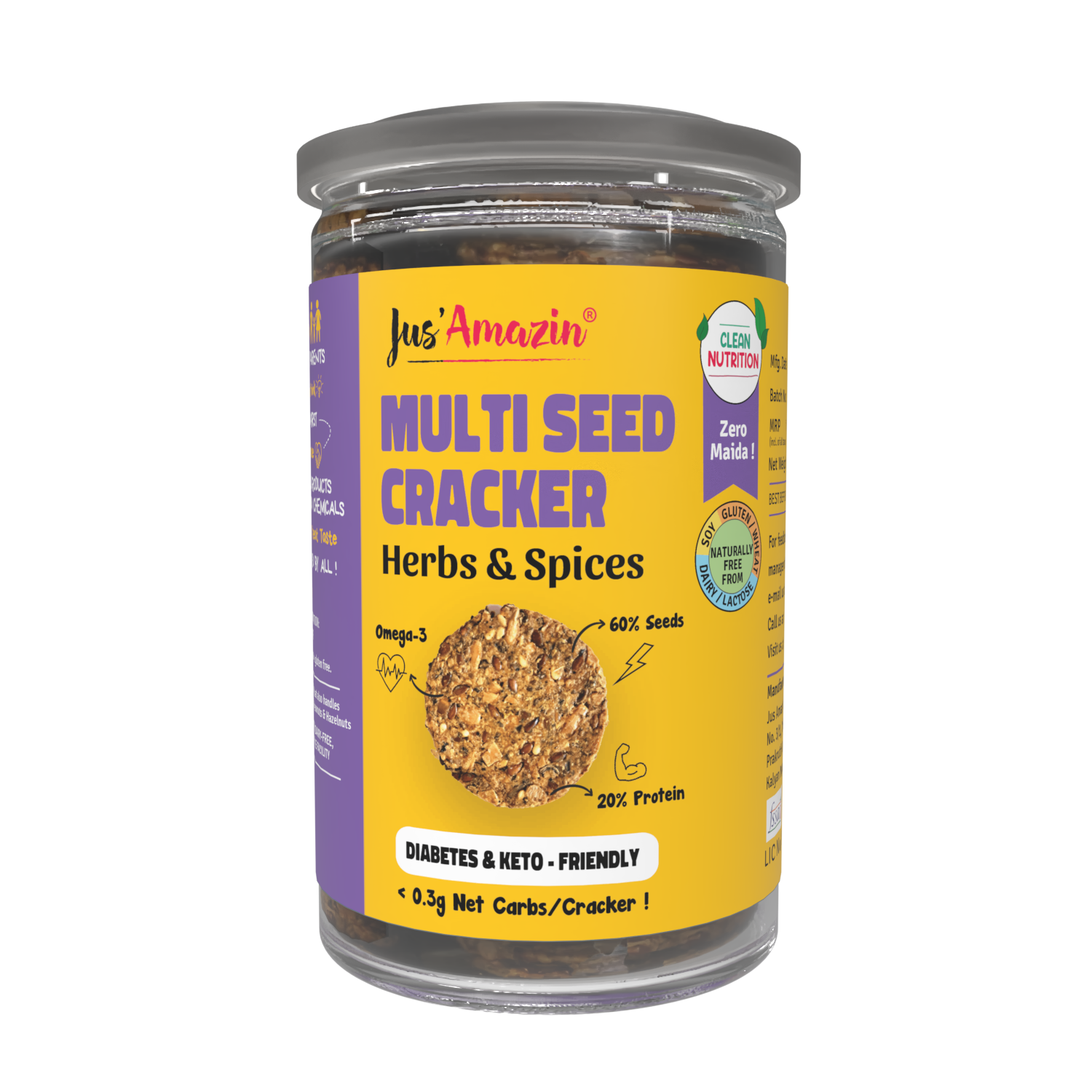 Multi Seed Crackerm Pouch 120 g