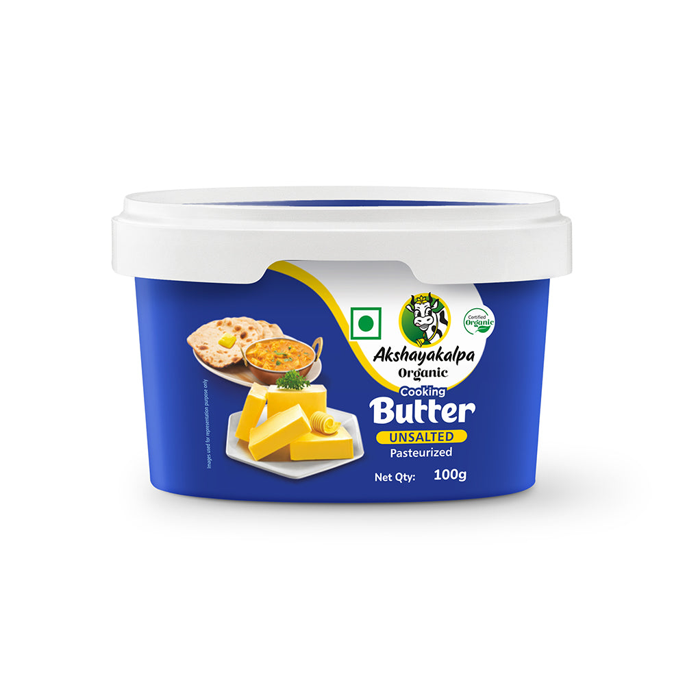 Organic Cooking Butter Unsalted Tub 100 GM