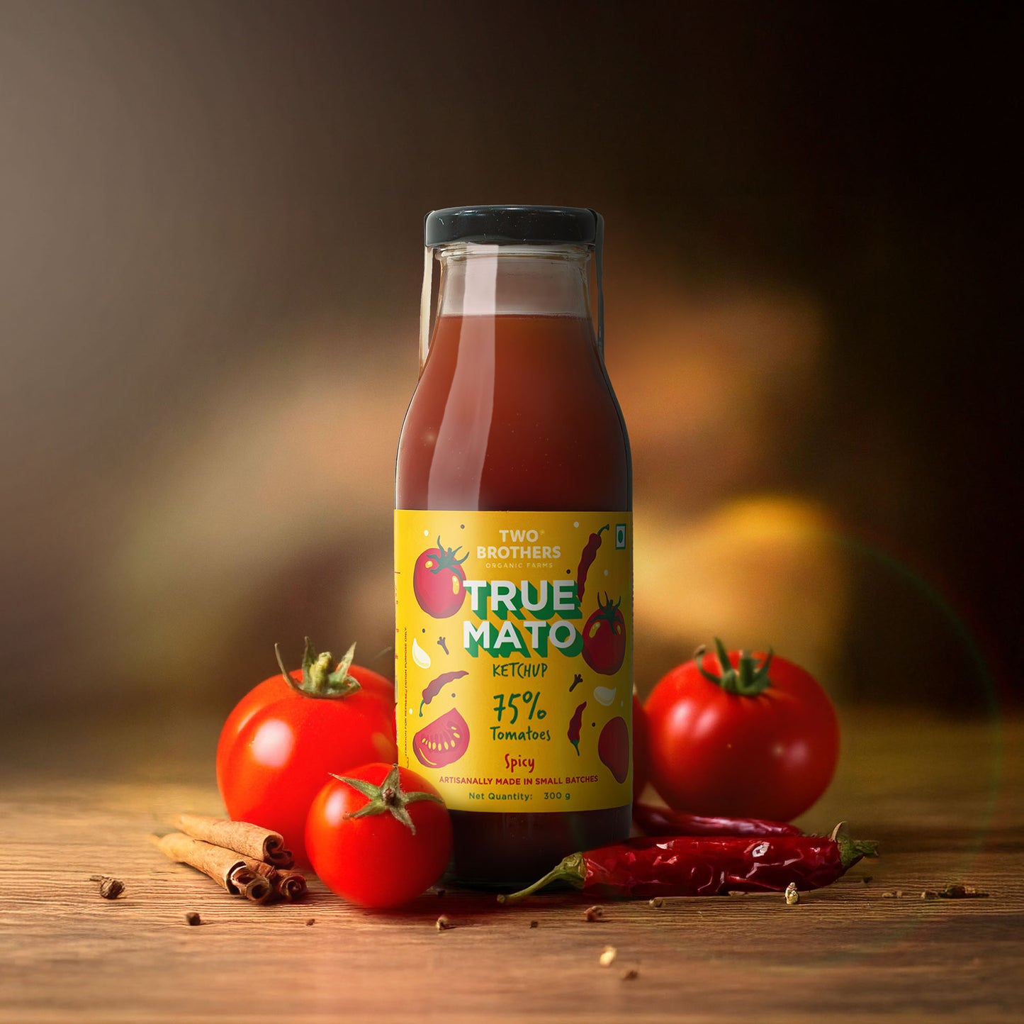 Truemato Ketchup 75 Percent Tomatoes 300 g