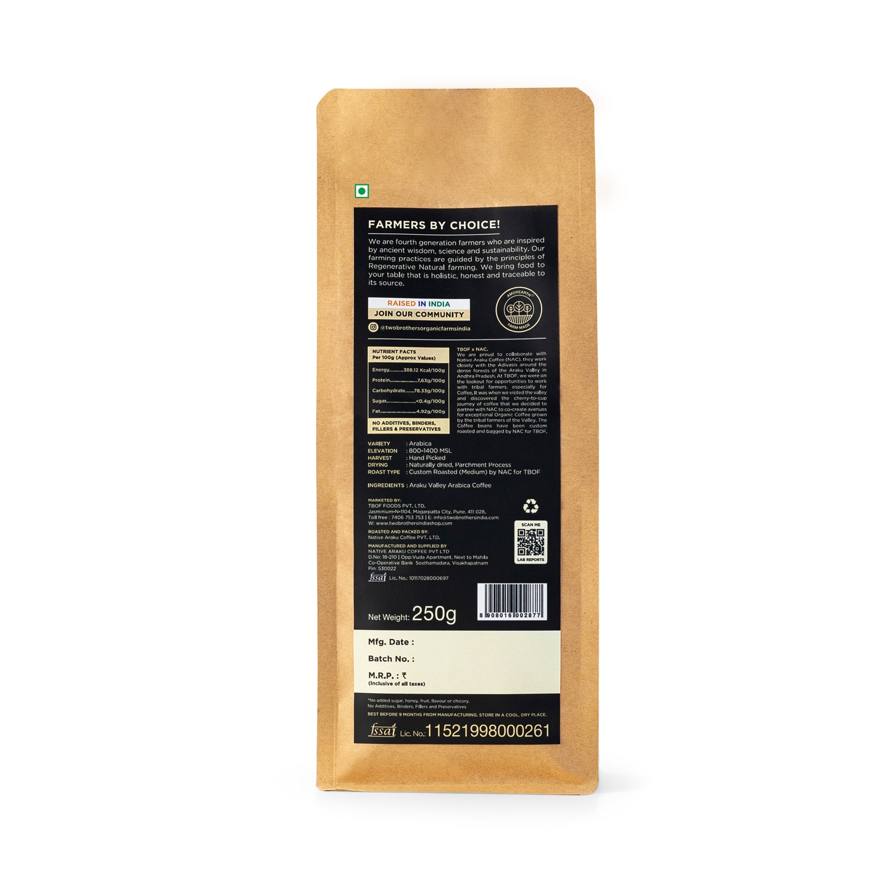 Filter Coffee Native Araku Valley Coffee 250 g