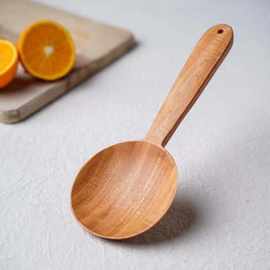 Neem Wood Cooking Ladle - Serve Round 23Cm Ha 1 Pcs