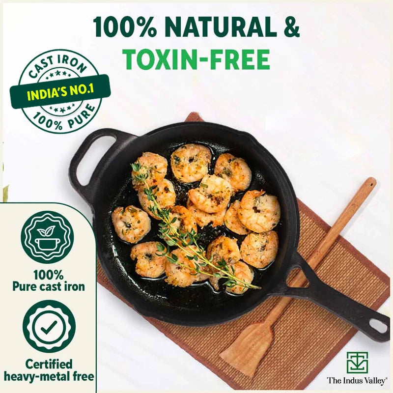 Preseasoned Cast Iron Long Handle Skillet 10. 1 Pcs