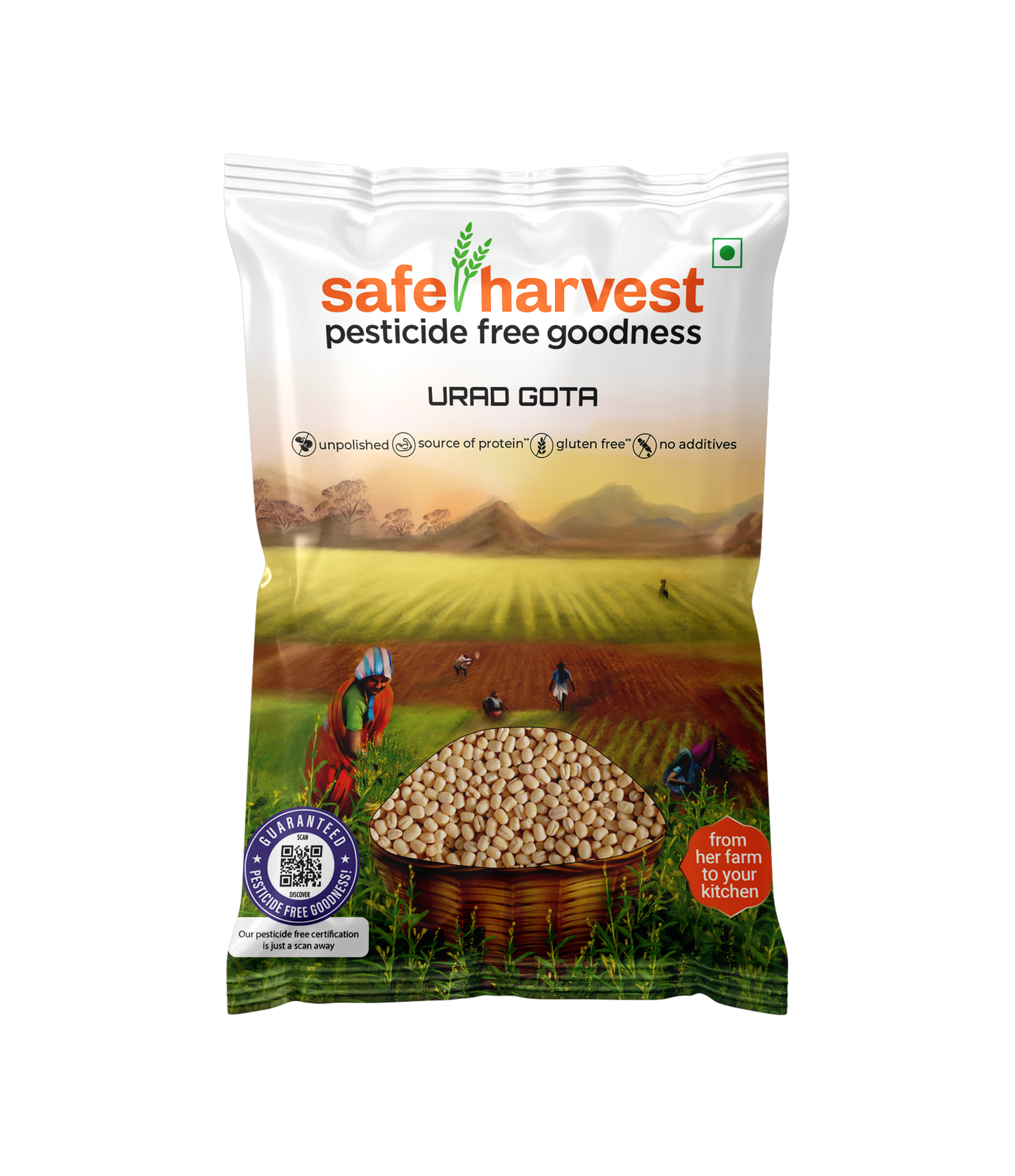 Pesticide Free Urad Gota 500 g