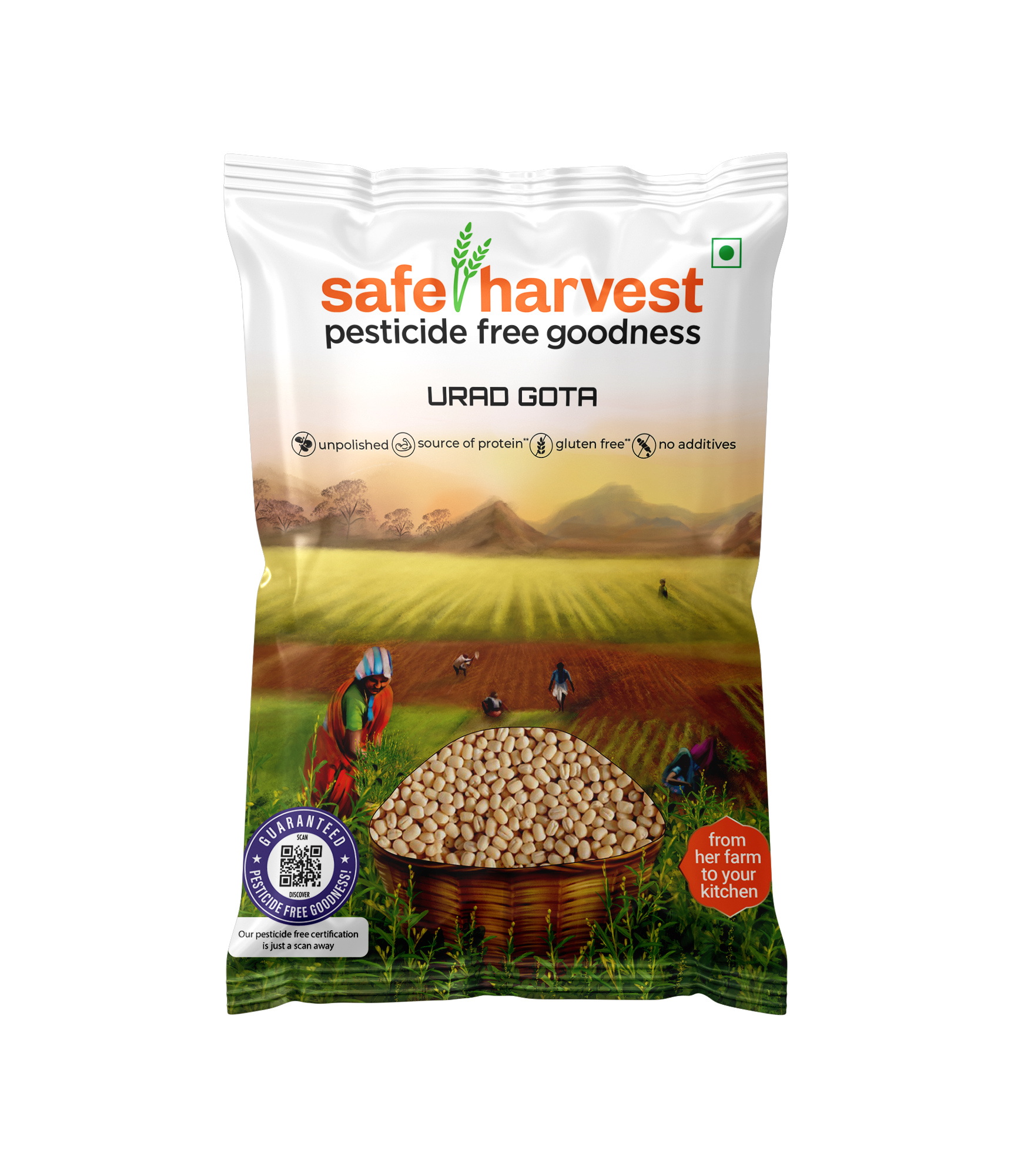 Pesticide Free Urad Gota 500 g