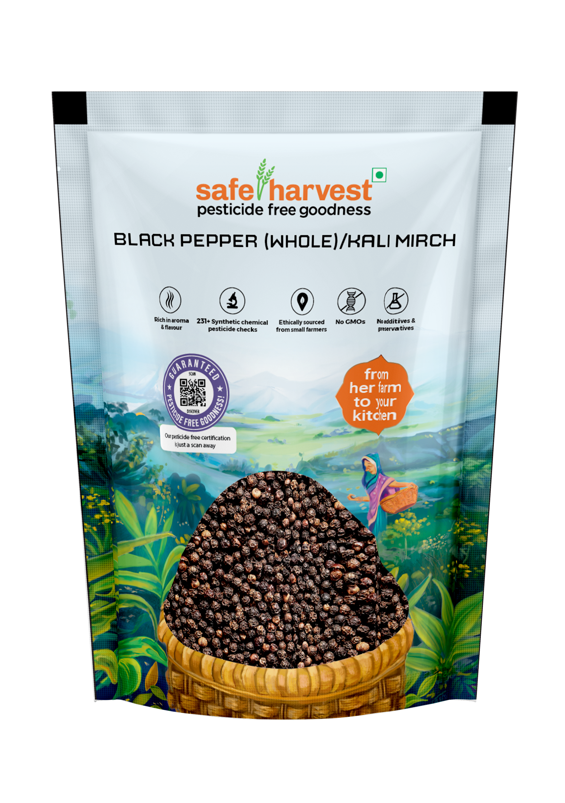 Pesticide Free Black Pepper 100 g
