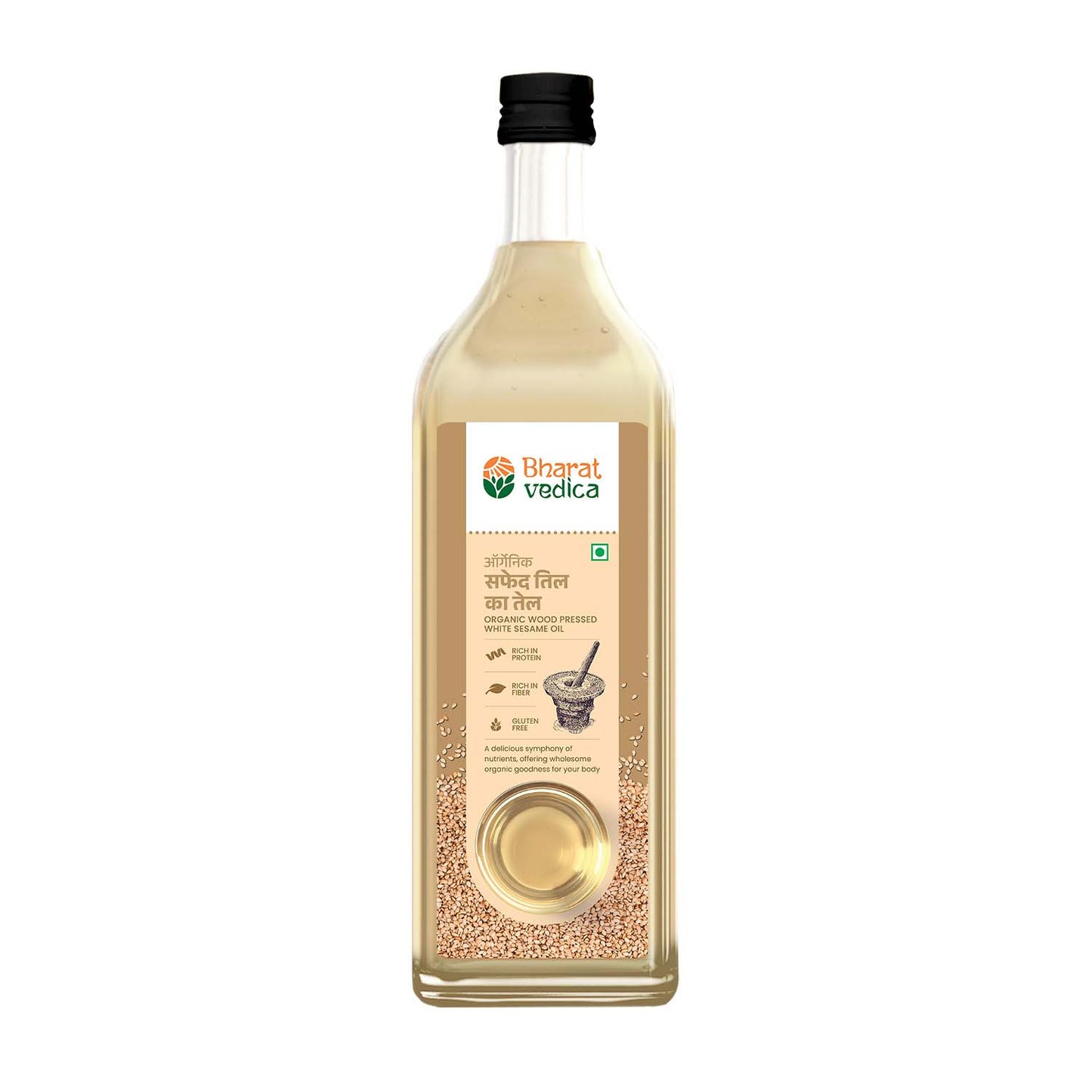 Wood Pressed Organic White Sesame Oil 1 ltr