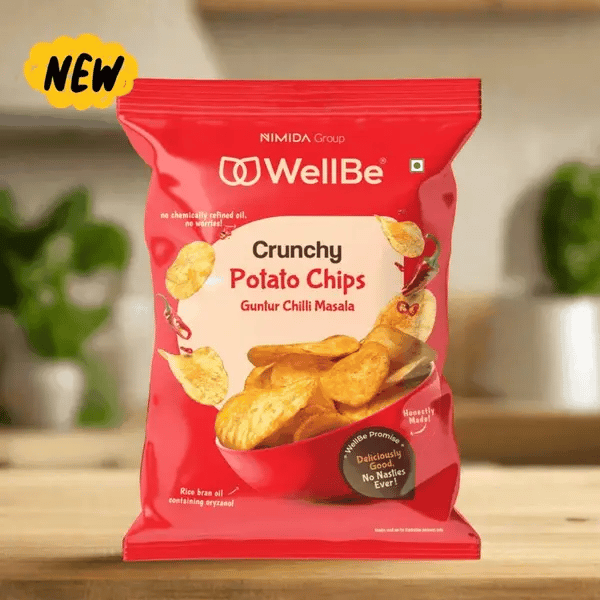 Wellbe - Potato Chips Guntur Chilli Masala 80 g