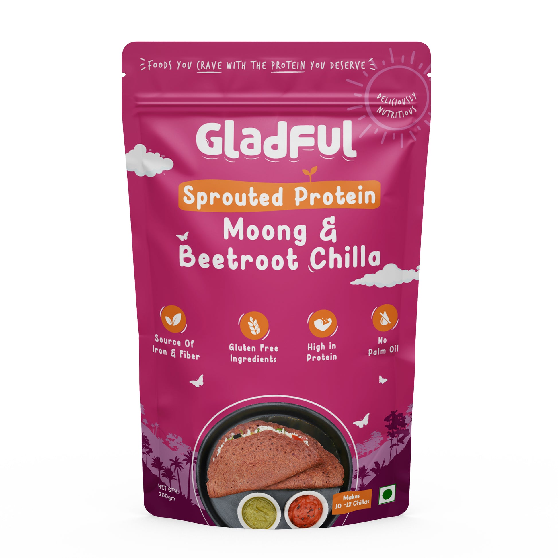 Beetroot Moong Dal Chilla 200 g