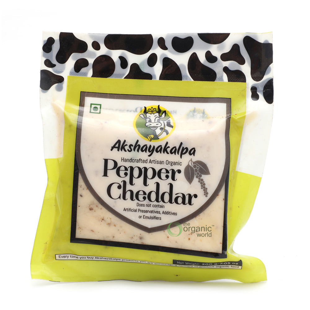 Organic Cheddar Pepper 200 GM